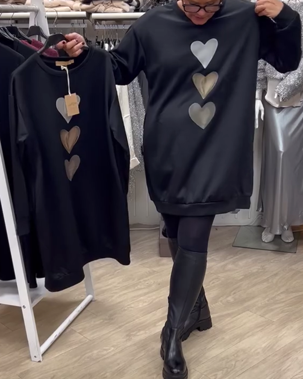 Flossy | Sudadera de manga larga con estampado de corazones 