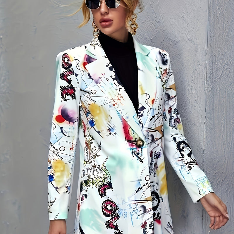 Avery™ - Blazer con grafiti moderno