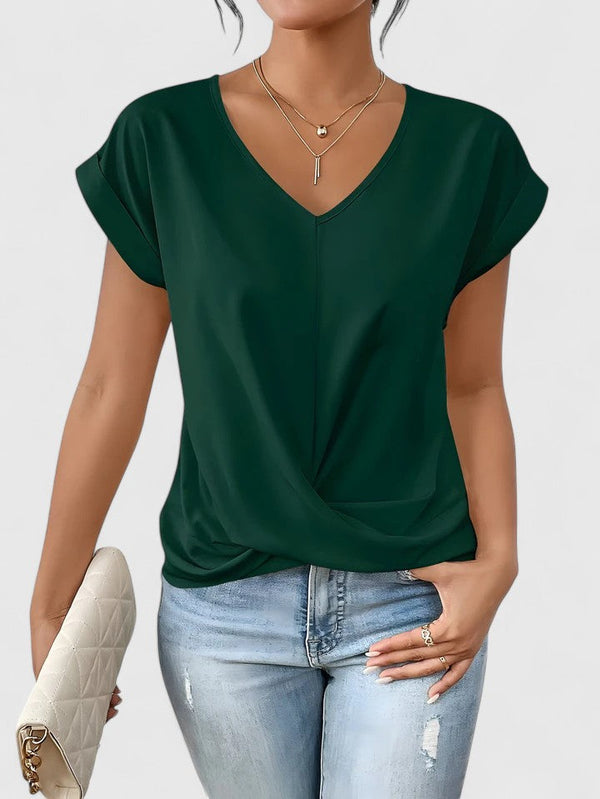 Mahrianne | Top cómodo con cuello en V