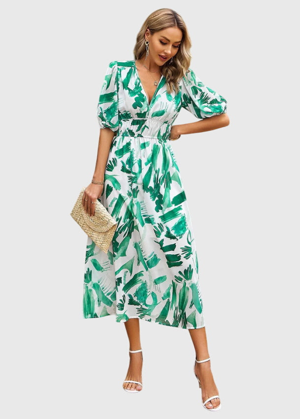Merlín™ | Vestido midi floral favorecedor