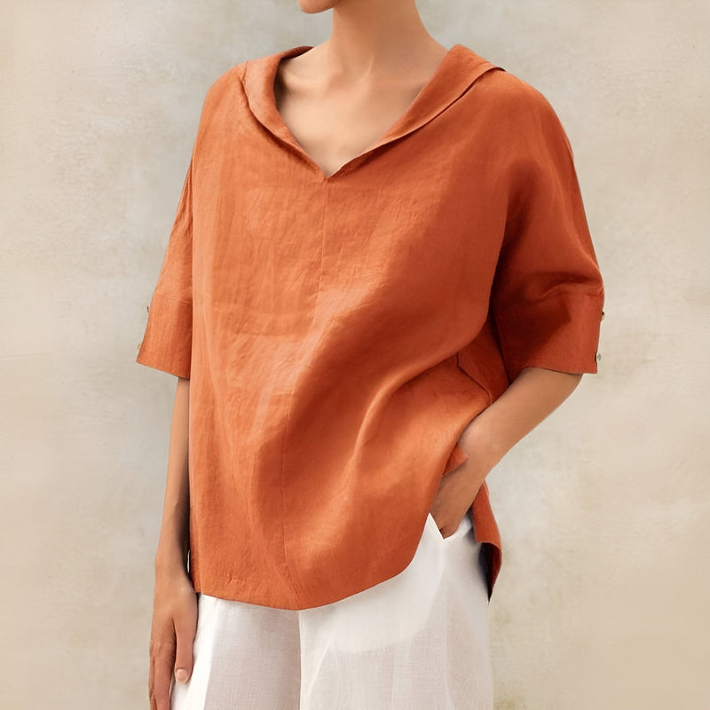 Lyndzi | Blusa de lino