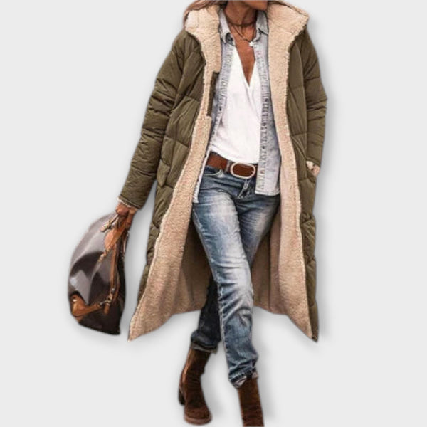 Kora - Abrigo acogedor con forro de piel
