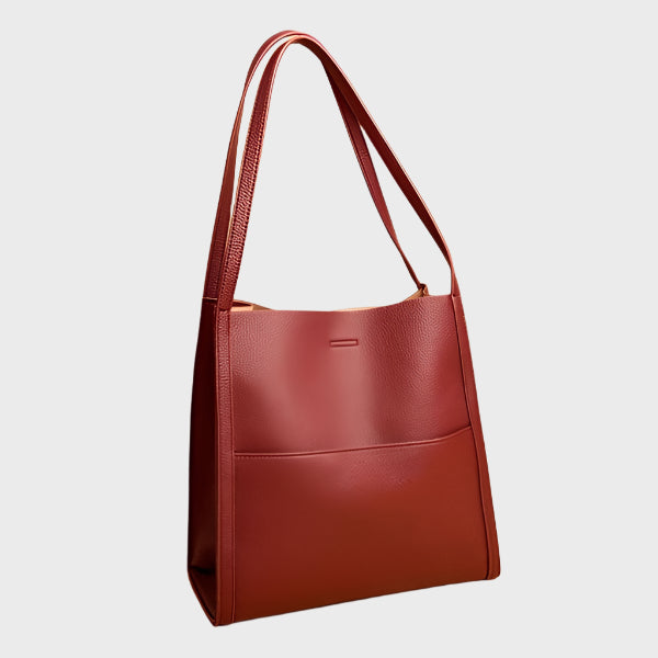 Bolso de hombro clásico de cuero