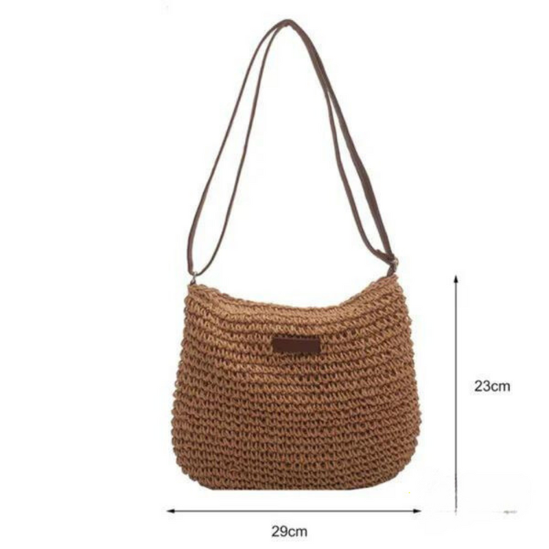 Mary - Bolso bandolera de paja estilo retro