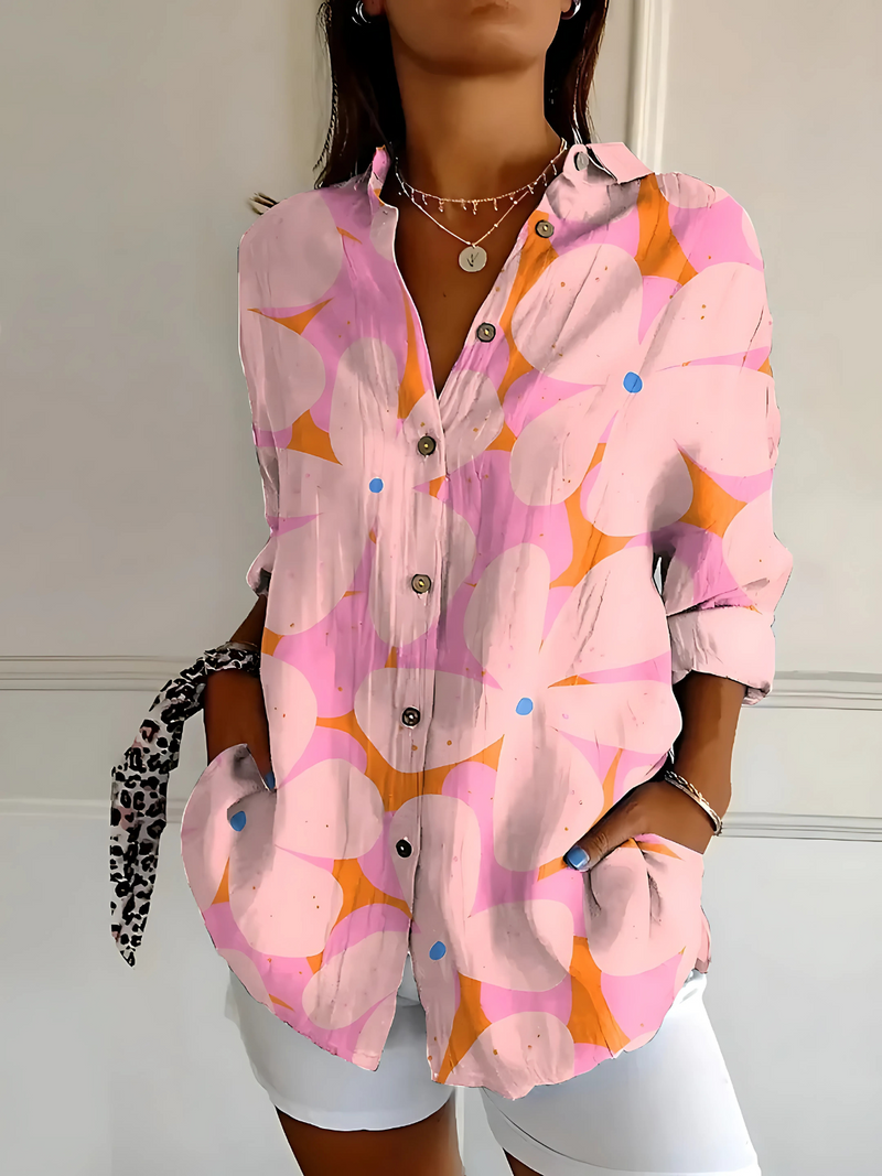 Viviana | Blusa con ondas florales
