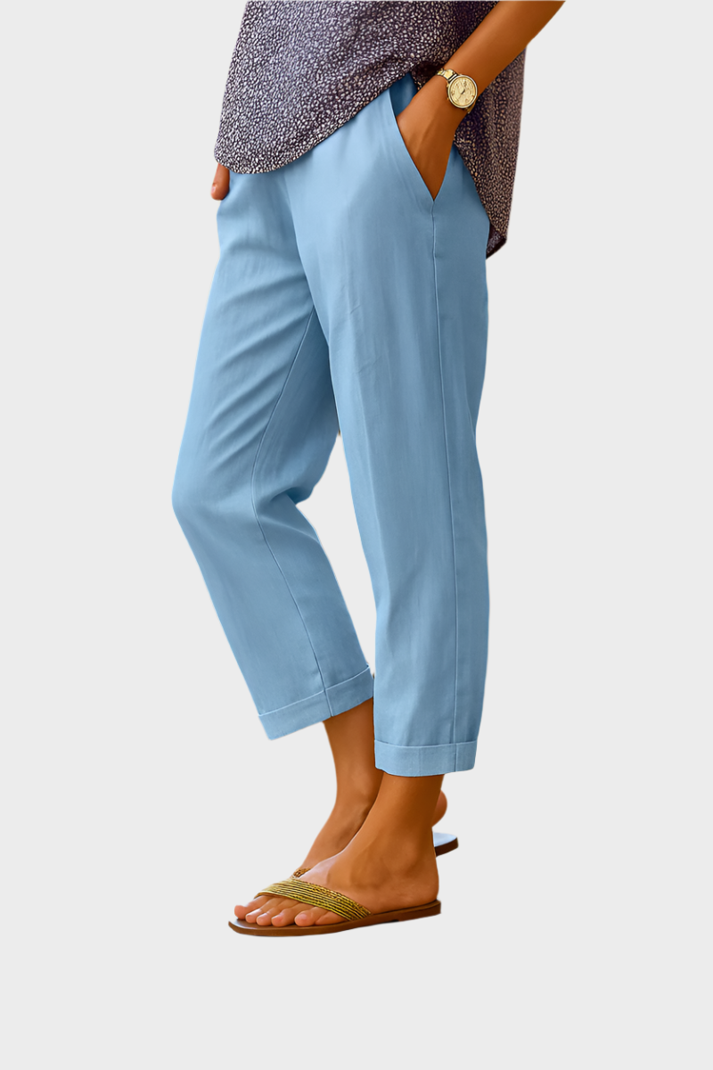 Pantalones de verano de lino y algodón