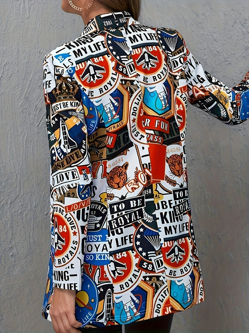 Avery™ - Blazer con grafiti moderno