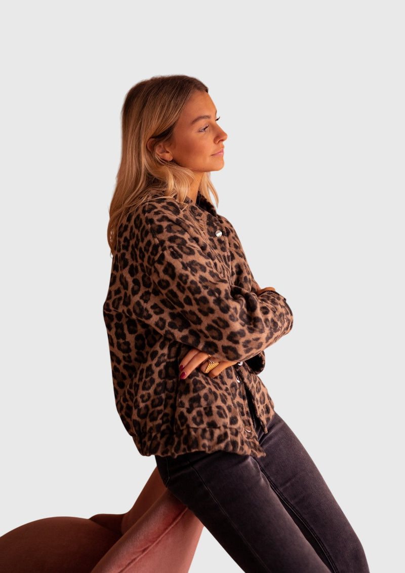 Elodie | Chaqueta elegante con estampado de leopardo