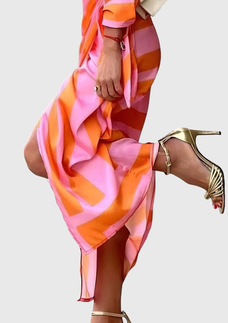 Everly™ | Elegante vestido cruzado con estampado