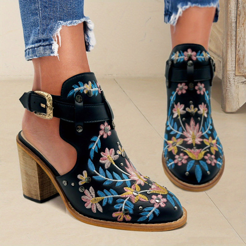 Rosine | Botines vintage con estampado floral