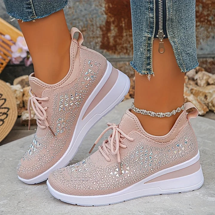 Romee | Zapatillas ortopédicas con brillantes diamantes de imitación