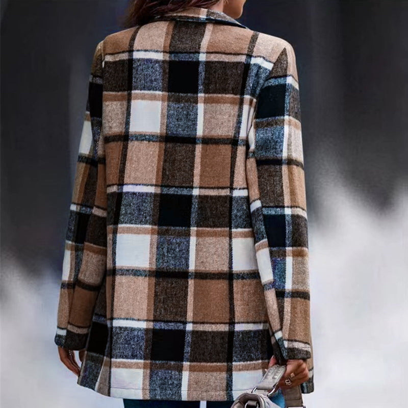 Avery™ - Blazer de cuadros vintage