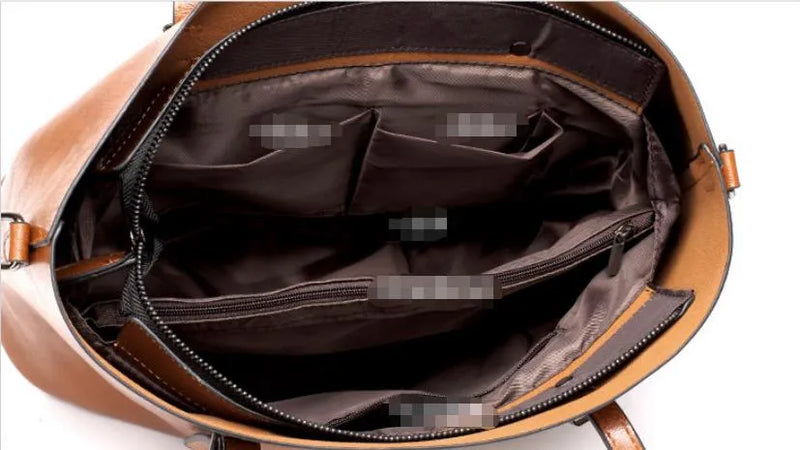 NICOLE™ | Bolso de hombro vintage de piel sintética