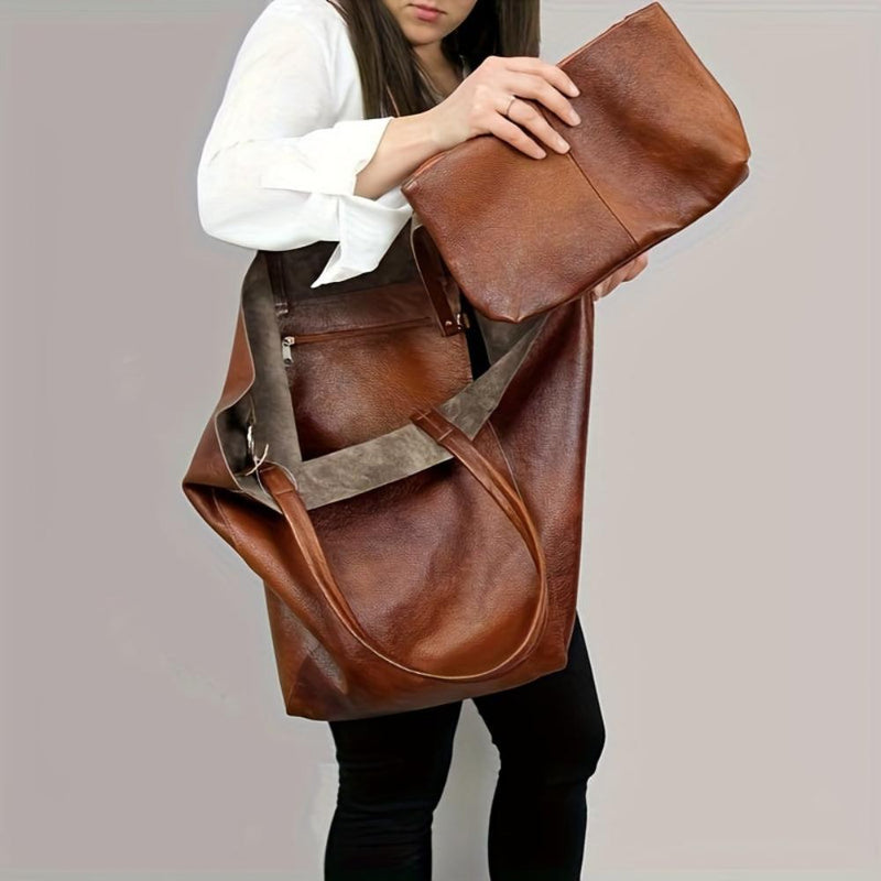 Olivia™ Retro Softness | Bolso de mano de gran capacidad