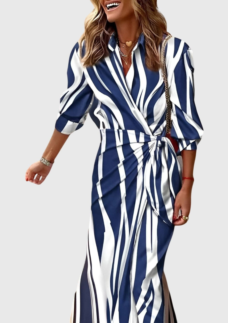 Everly™ | Elegante vestido cruzado con estampado