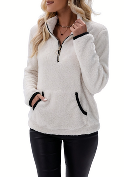 Rosely | Sudadera polar de borreguito con media cremallera 