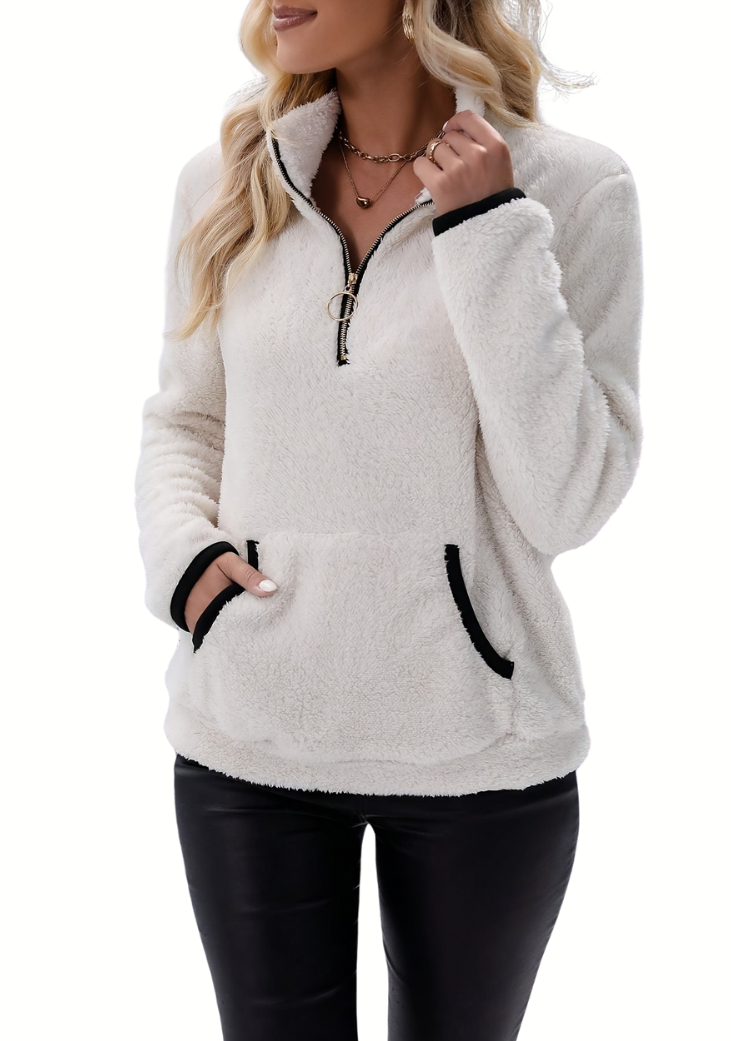 Rosely | Sudadera polar de borreguito con media cremallera 
