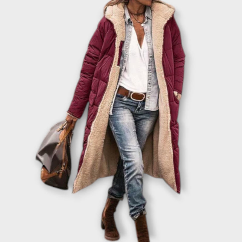 Kora - Abrigo acogedor con forro de piel