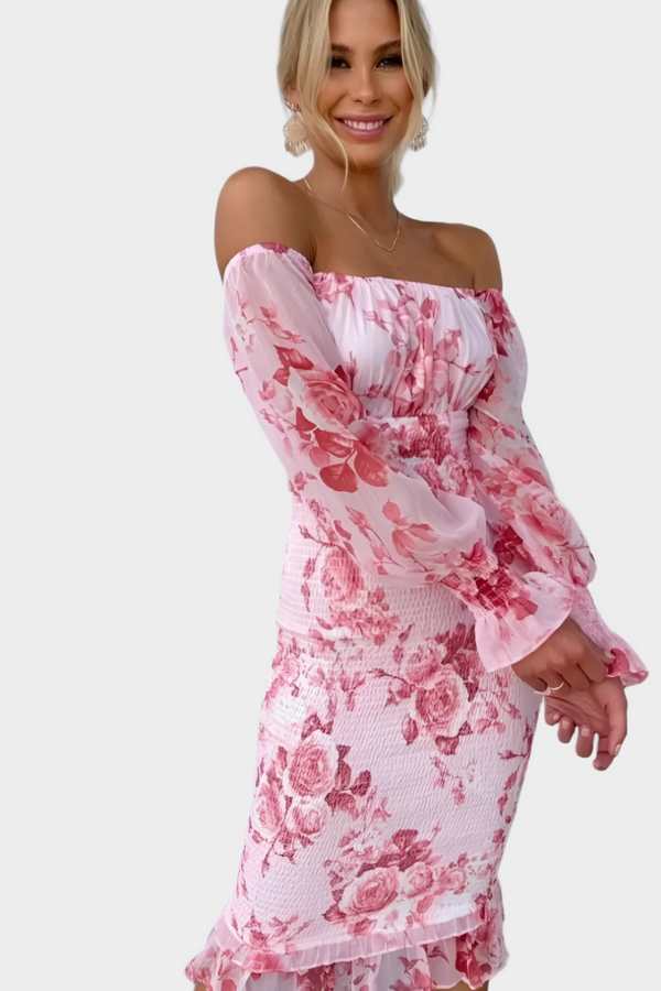 Vestido midi floral dulce