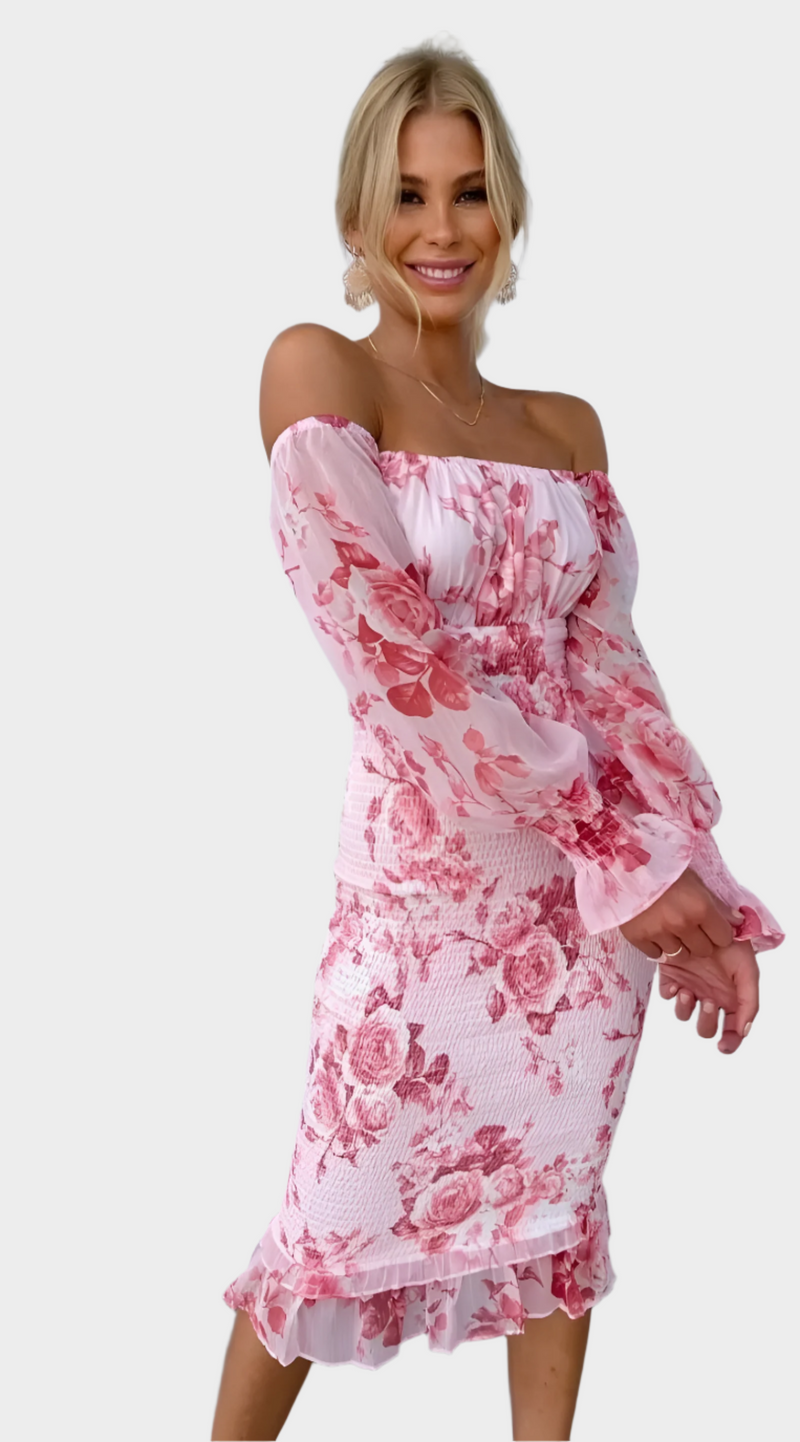 Vestido midi floral dulce