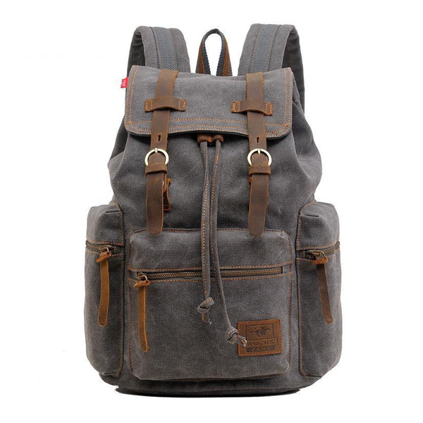 Jackson™ - Mochila vintage con solapa y múltiples bolsillos
