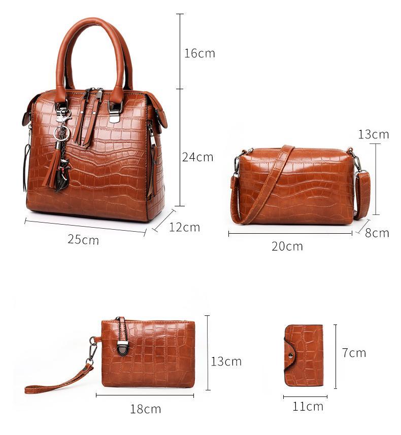 Olivia™ Elegancia Clásica | Conjunto de 4 bolsos modernos
