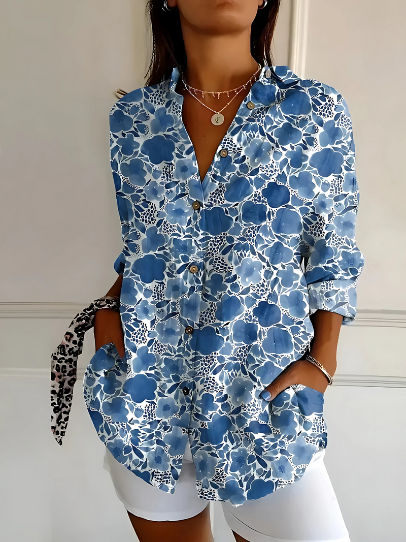 Viviana | Blusa con ondas florales