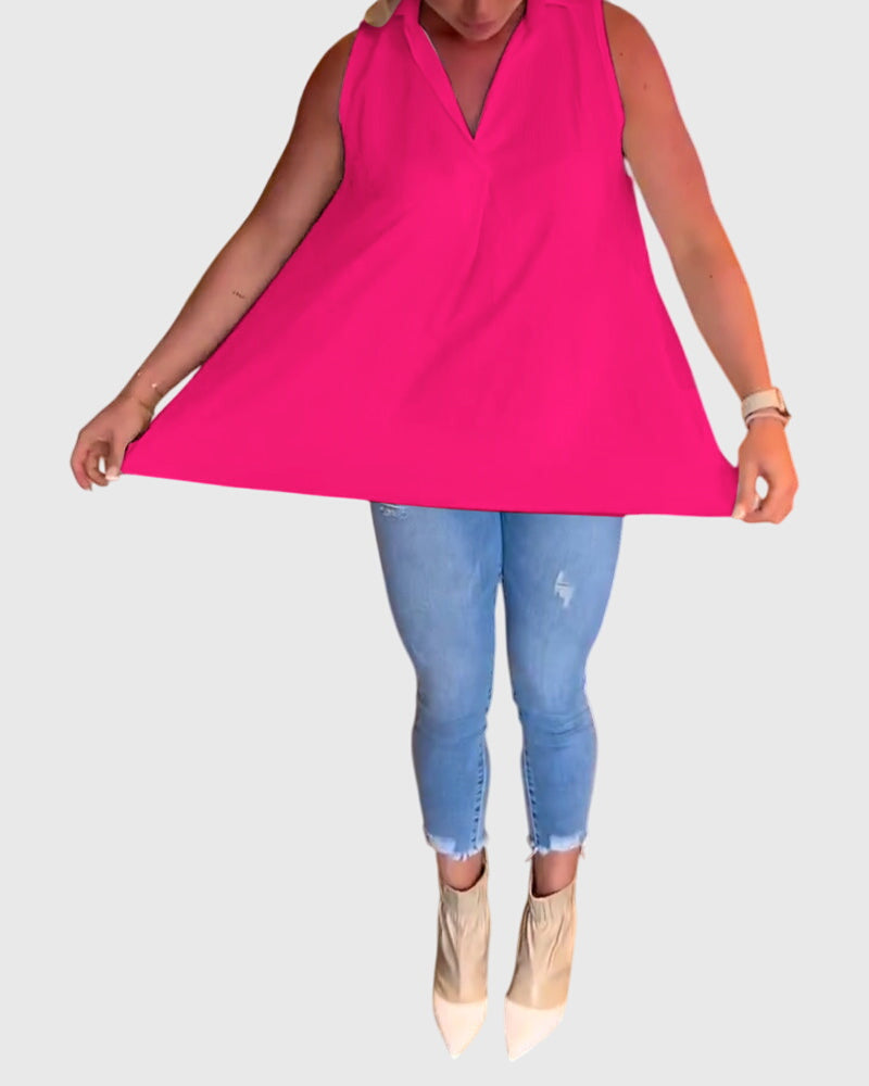 Lina™ | Top sin mangas