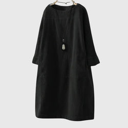 Grace | Vestido midi de pana relajado