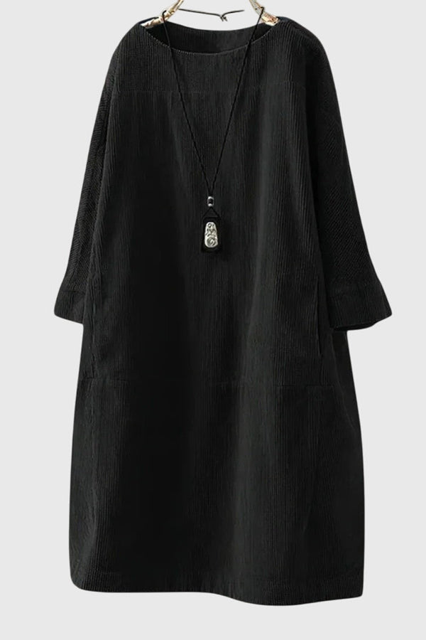 Grace | Vestido midi de pana relajado