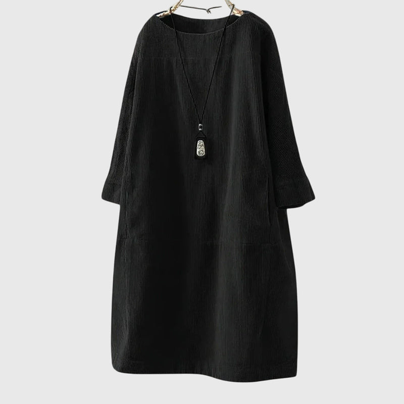 Grace | Vestido midi de pana relajado