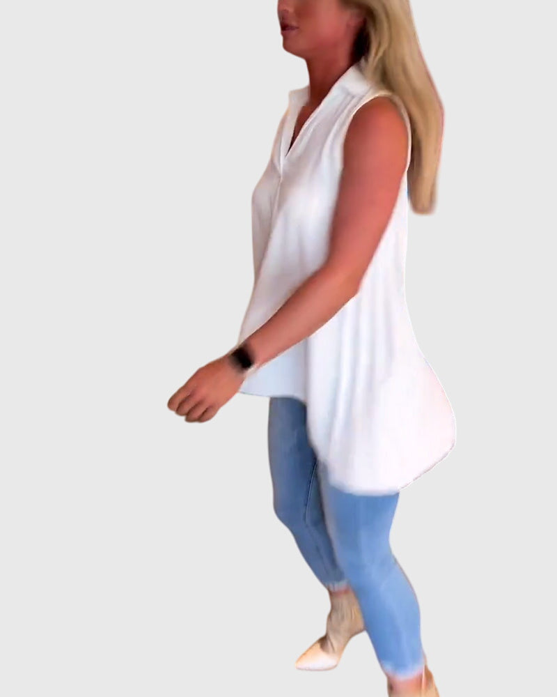 Lina™ | Top sin mangas