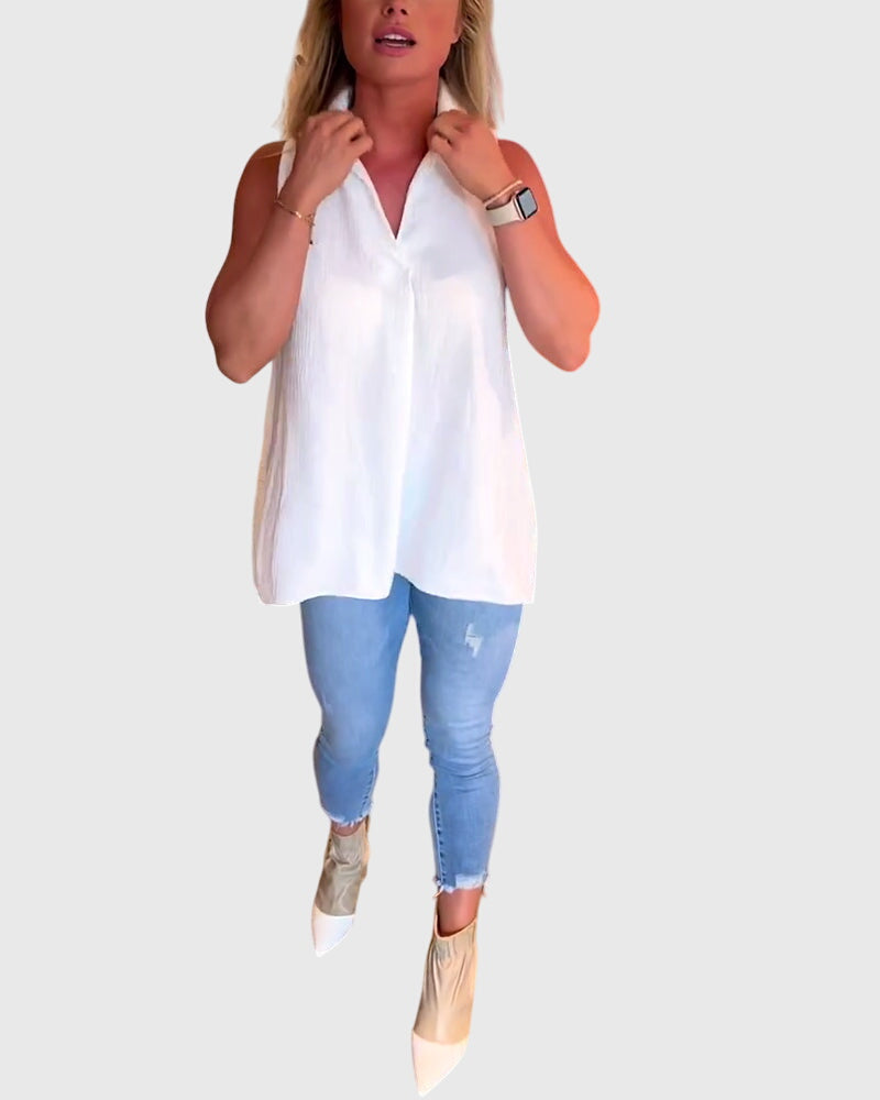 Lina™ | Top sin mangas