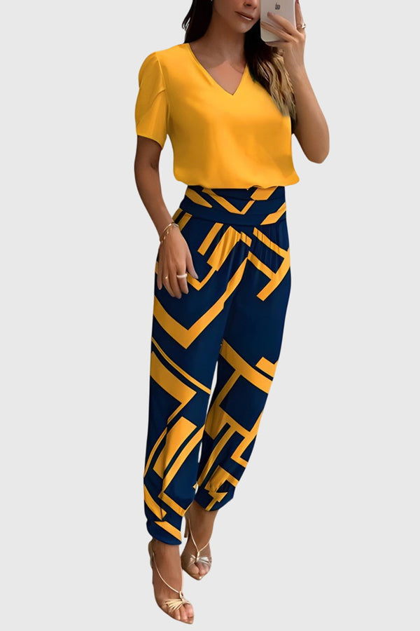 Jennifer™ | Conjunto de blusa y pantalón elegante
