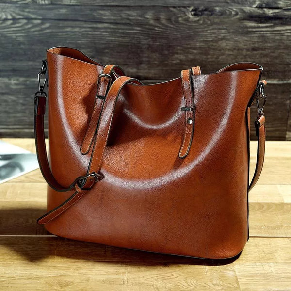 NICOLE™ | Bolso de hombro vintage de piel sintética