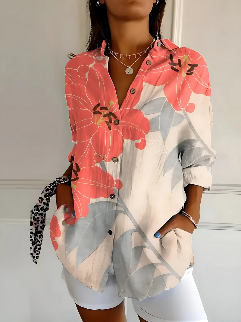 Viviana | Blusa con ondas florales