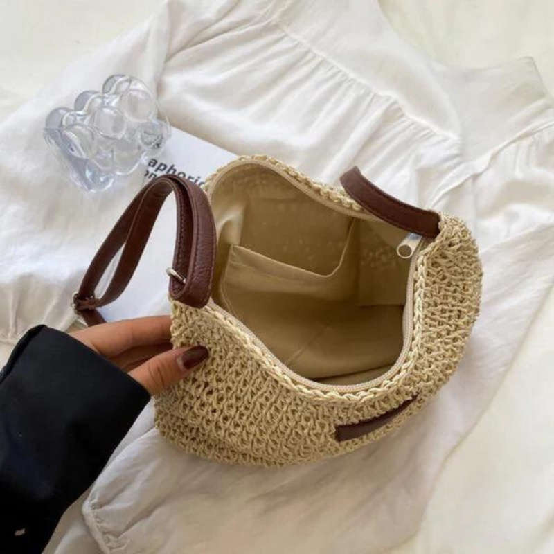 Mary - Bolso bandolera de paja estilo retro