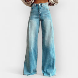 Pantalones de pierna ancha con diseño acampanado