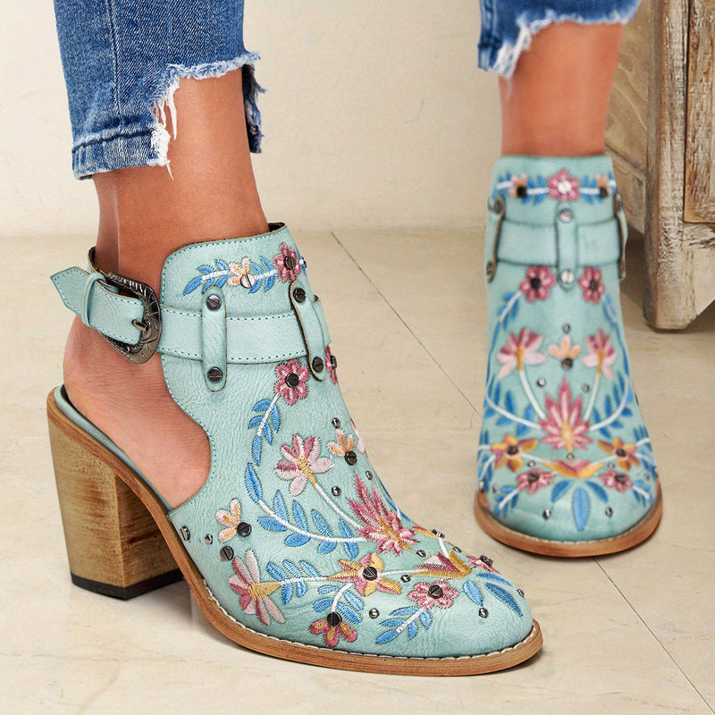 Rosine | Botines vintage con estampado floral