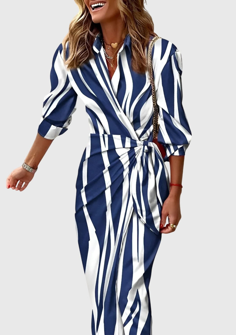 Everly™ | Elegante vestido cruzado con estampado