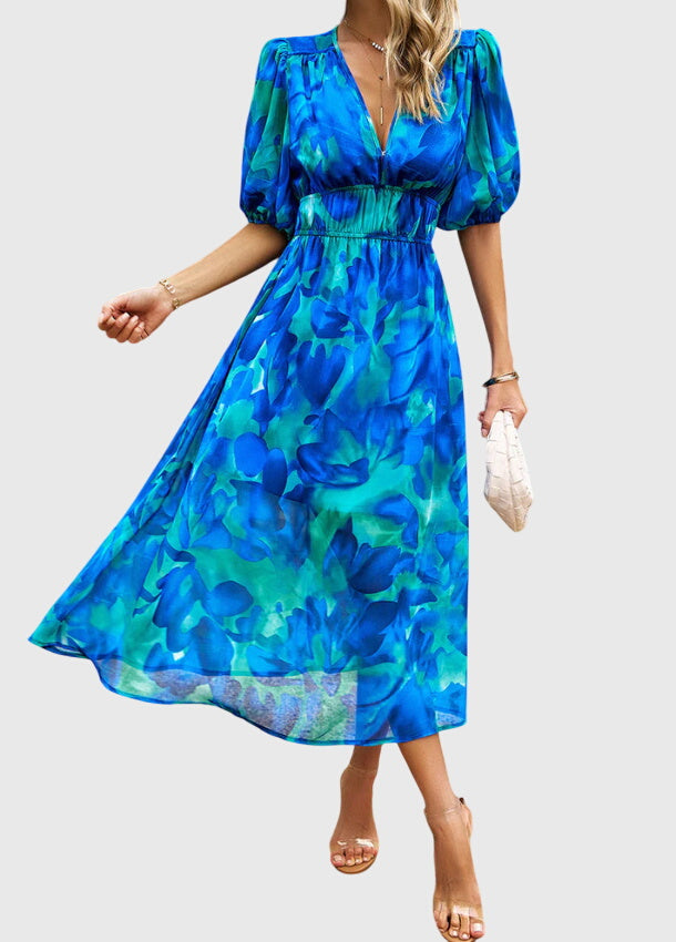 Merlín™ | Vestido midi floral favorecedor