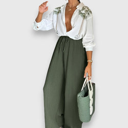 Conjunto con estilo bicolor