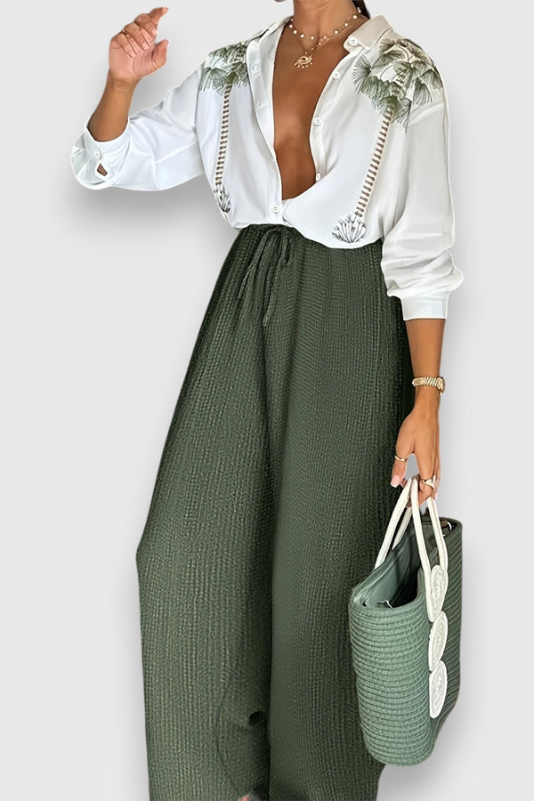 Conjunto con estilo bicolor