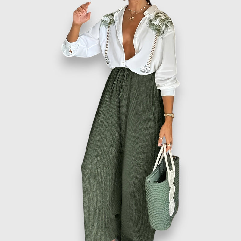 Conjunto con estilo bicolor