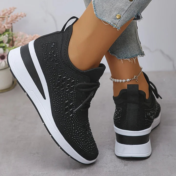 Romee | Zapatillas ortopédicas con brillantes diamantes de imitación