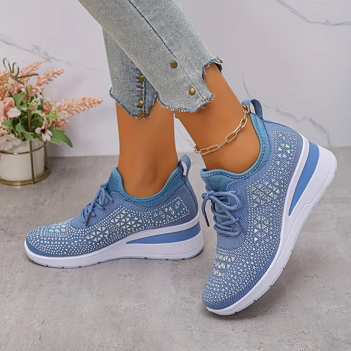 Romee | Zapatillas ortopédicas con brillantes diamantes de imitación