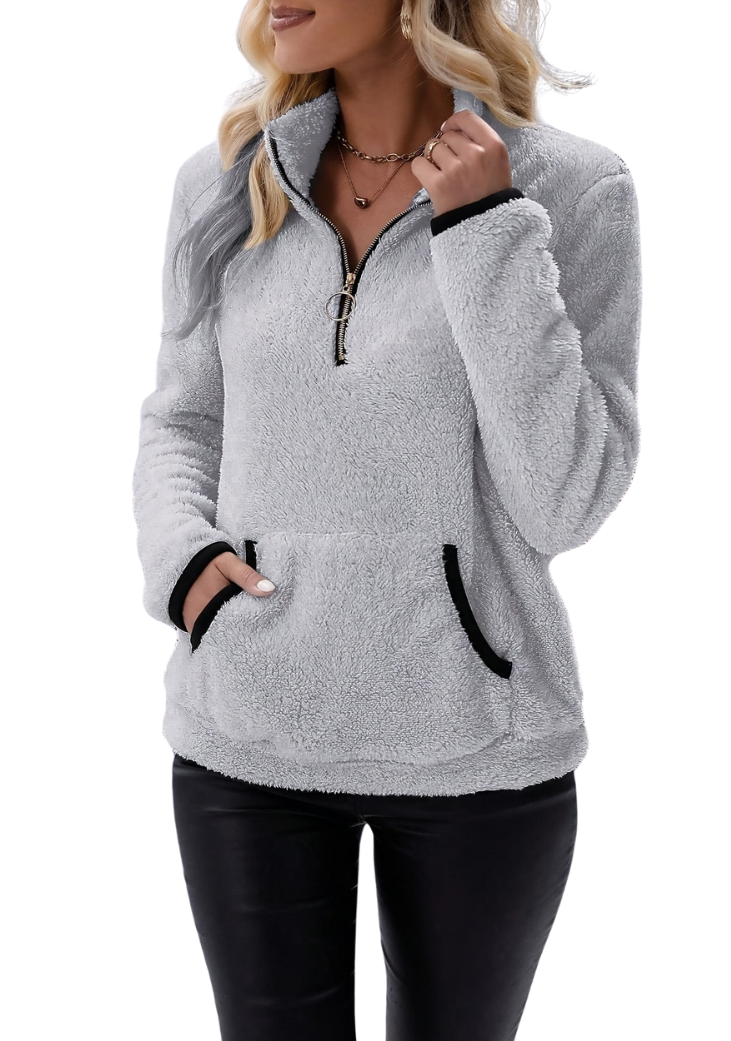 Rosely | Sudadera polar de borreguito con media cremallera 