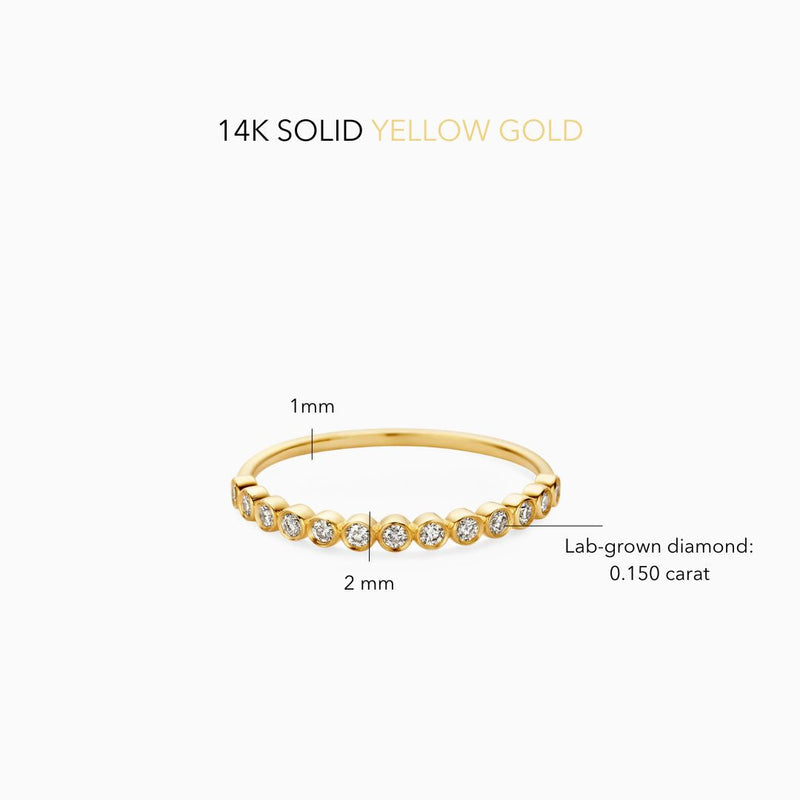 Anillo de burbuja de diamantes | Oro