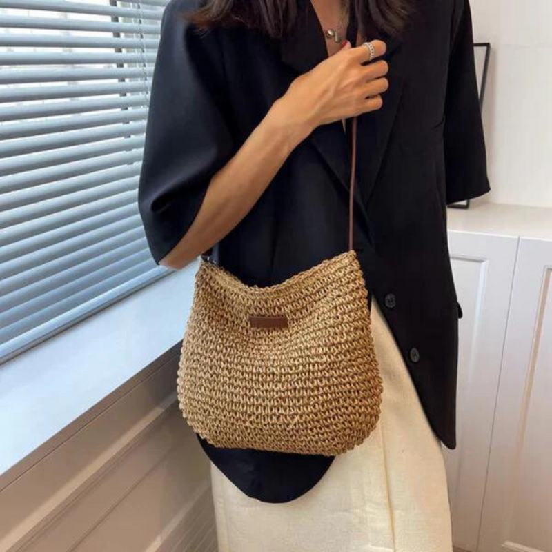 Mary - Bolso bandolera de paja estilo retro