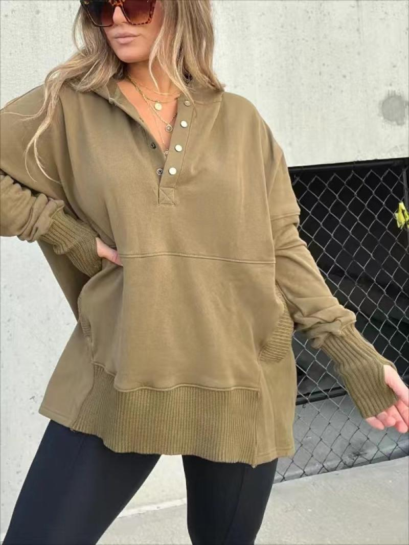 MAGGIE - SUDADERA CON CAPUCHA FLUIDA DE PRIMERA CLASE 